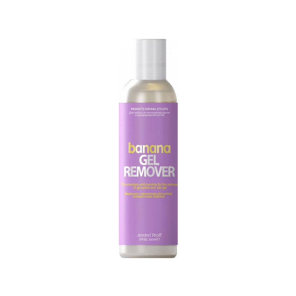 Засіб для зняття гел.  лаку Банан 200мл (Gel Remover) JERDEN
