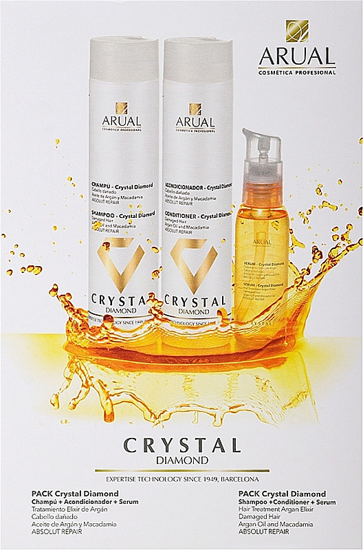 Набір для відновлення волосся Crystal Diamond Arual (shm/250ml + cond/250ml + ser/100ml) на beauty-prof.com Набір для відновлення волосся Crystal Diamond Arual (shm/250ml + cond/250ml + ser/100ml)