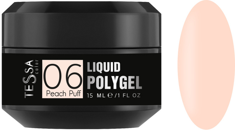Рідкий полігель Liquid Polygel № 06 Peach Puff Tessa, 15 мл