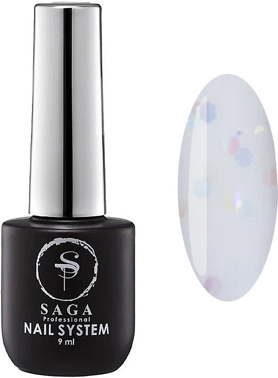 База для гель-лаку Light Base 01 камуфлююча (з паєтками) Saga Professional, 9 мл
