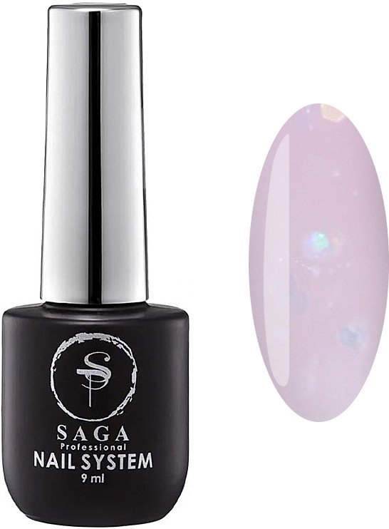 База для гель-лаку Light Base 02 камуфлююча (з паєтками) Saga Professional, 9 мл