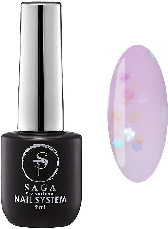База для гель-лаку Light Base 03 камуфлююча (з паєтками) Saga Professional, 9 мл