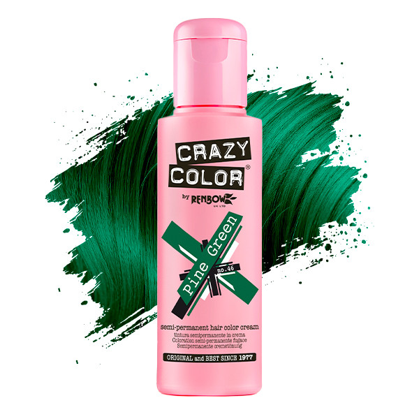 Тінт-фарба для волосся №46 сосновий зелений Crazy Color, 100 мл