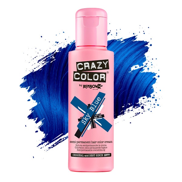 Тинт-краска для волос №59 небесно-голубой Crazy Color, 100 мл