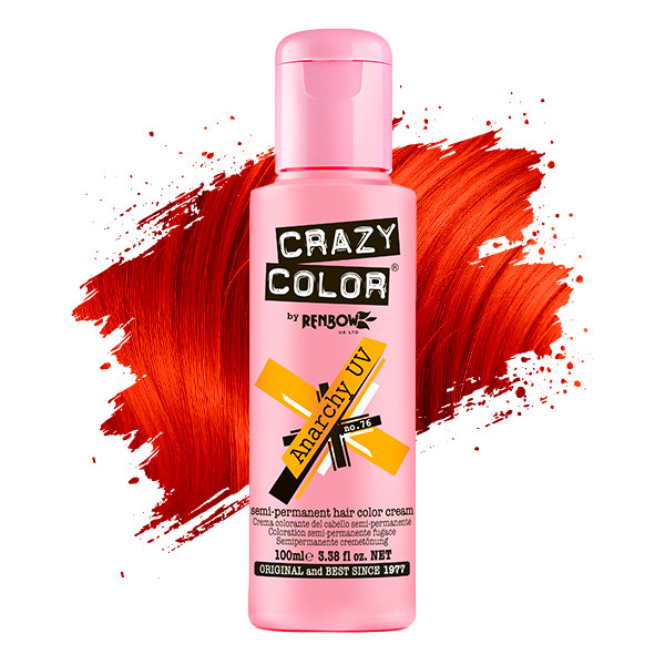 Тінт-фарба для волосся №76 ультрафіолет, що світиться Crazy Color, 100 мл