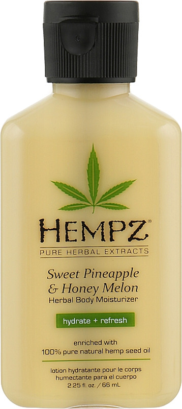 Зволожуюче молочко для тіла "Ананас-Медова диня" HEMPZ Sweet Pineapple & Honey Melon Moisturizer, 65 мл
