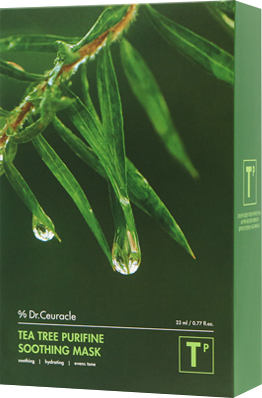 Заспокійлива маска з екстрактом чайного дерева Dr.Ceuracle Tea Tree Purifine Soothing Mask, 10 шт*23 мл 