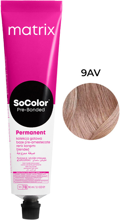 Крем-фарба для волосся PRE Bonded Socolor.beauty 9AV Matrix, 90 мл