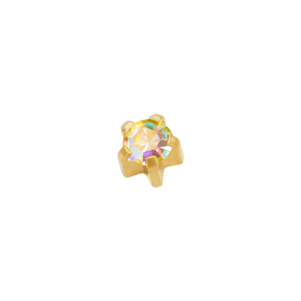 Сережки для вух гірський кришталь Кріпан золото R 115 Y Studex, 3 мм
