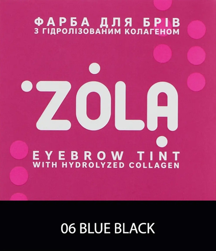 Фарба для вій у саше з окислювачем 06 Blue Black Zola, 2х5 мл 