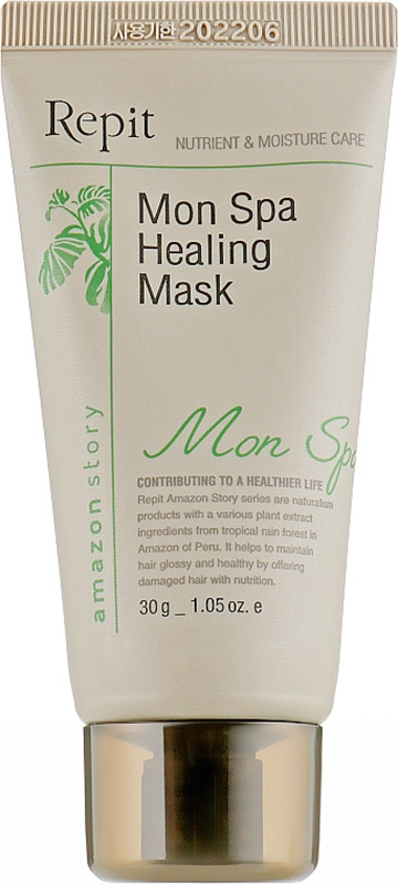 Маска лікувальна для всіх типів волосся Cure Healing Mask Amazon Story MonSpa Repit, 30 г