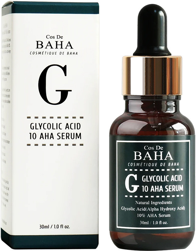 Сироватка для обличчя із гліколевою кислотою Glycolic Acid 10 AHA Serum Cos De Baha, 30 мл на beauty-prof.com Фото 2 Сироватка для обличчя із гліколевою кислотою Glycolic Acid 10 AHA Serum Cos De Baha, 30 мл Фото 2