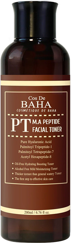 Тонер для обличчя пептидний Peptide Facial Toner Cos De Baha, 200 мл на beauty-prof.com Тонер для обличчя пептидний Peptide Facial Toner Cos De Baha, 200 мл