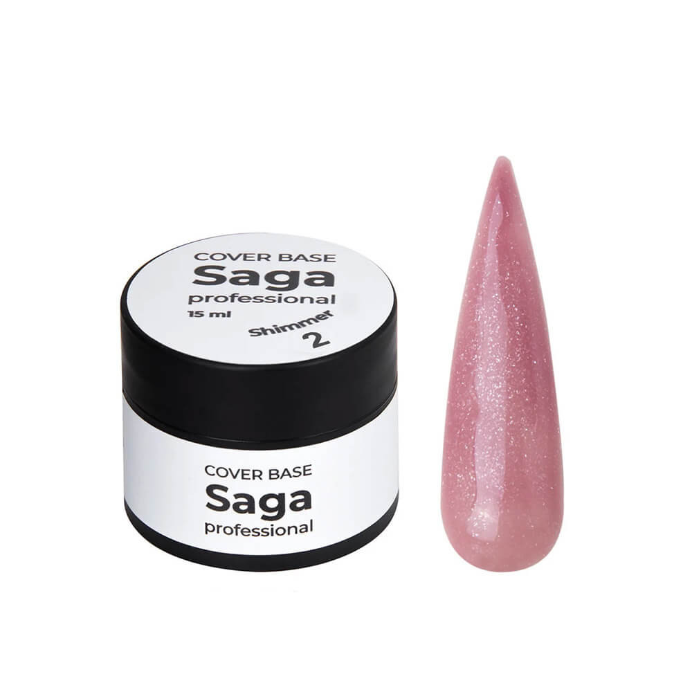 База для гель-лаку із шиммером № 02 Saga Professional, 15 мл