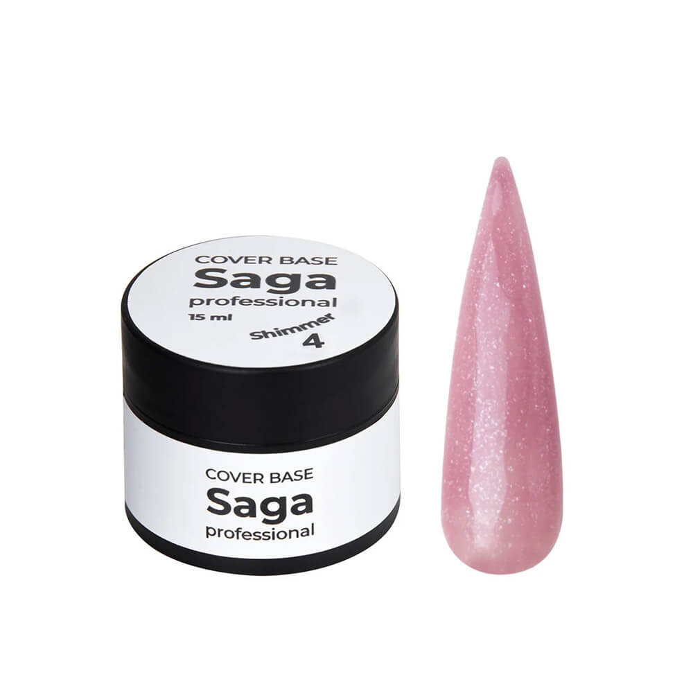База для гель-лаку із шиммером № 04 Saga Professional, 15 мл
