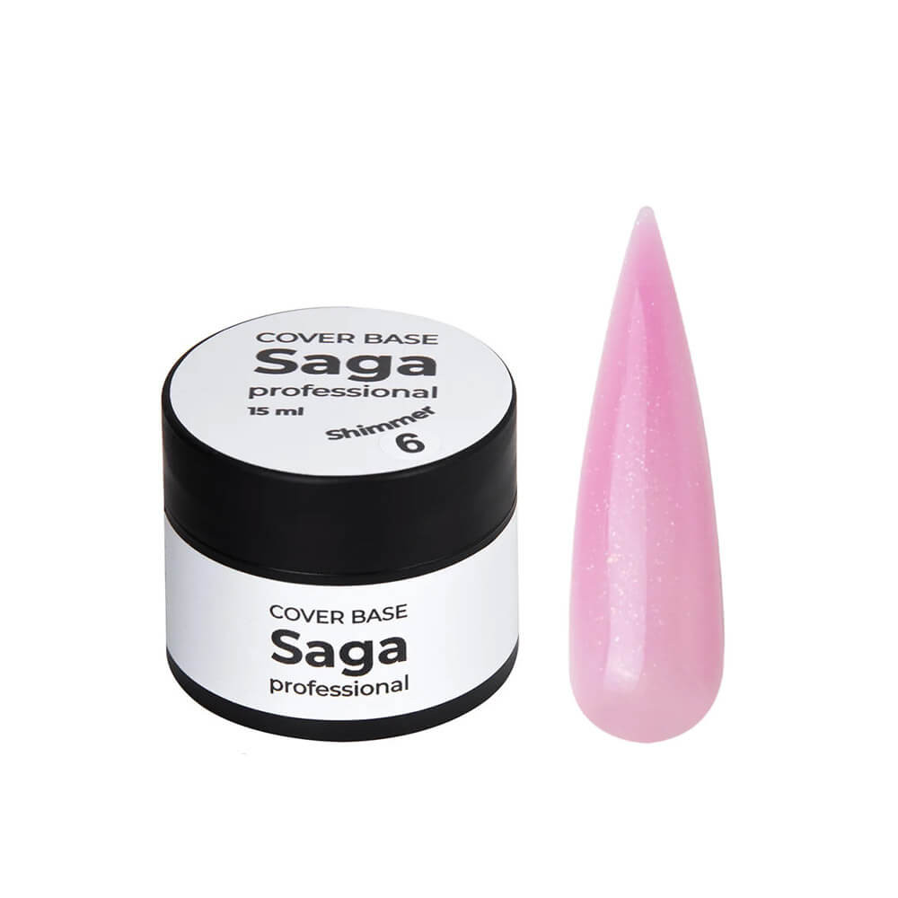 База для гель-лаку із шиммером № 06 Saga Professional, 15 мл