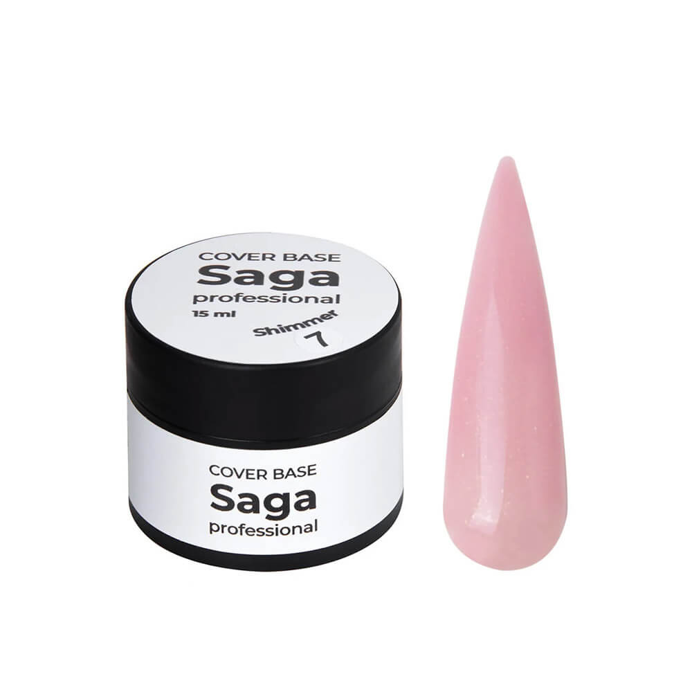 База для гель-лаку із шиммером № 07 Saga Professional, 15 мл