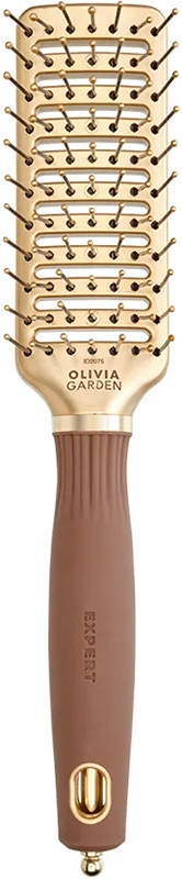 ЩІтка масажна EXPERT STYLE VENT Nylon Bristles Gold&Brown Olivia Garden