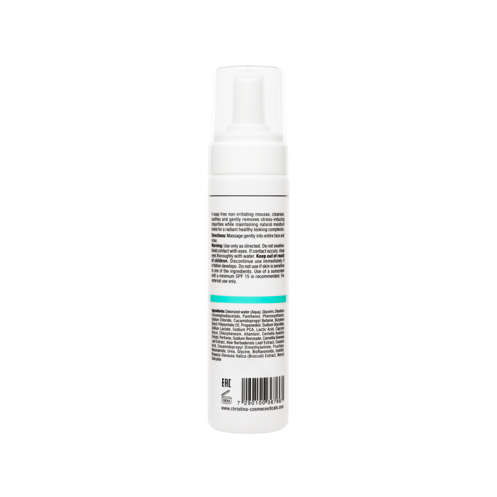 Очищаючий мус-комфорт Unstress Comfort Cleansing Mousse Christina, 200 мл на beauty-prof.com Фото 2 Очищаючий мус-комфорт Unstress Comfort Cleansing Mousse Christina, 200 мл Фото 2