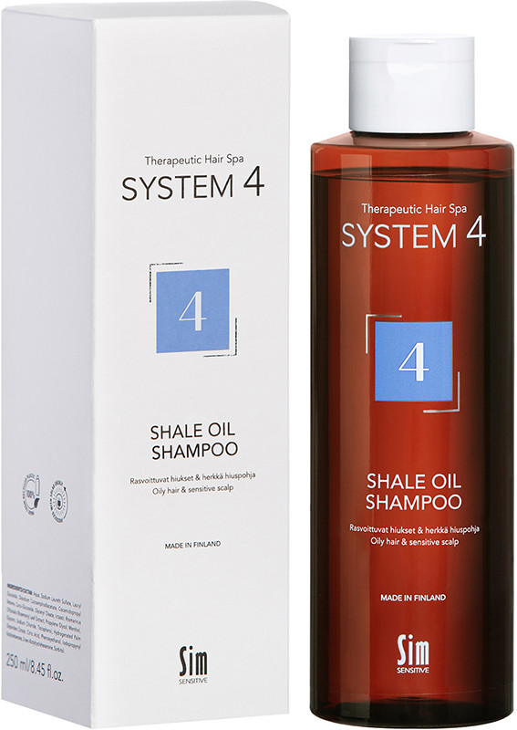 Шампунь для жирної і чутливої шкіри голови Shale Oil Shampoo №4 System 4, 250 мл