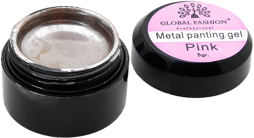 Гель-фарба дзеркальний ефект, Matallic Gel, Rose Pink Global Fashion, 5 гр на beauty-prof.com Фото 3 Гель-фарба дзеркальний ефект, Matallic Gel, Rose Pink Global Fashion, 5 гр Фото 3
