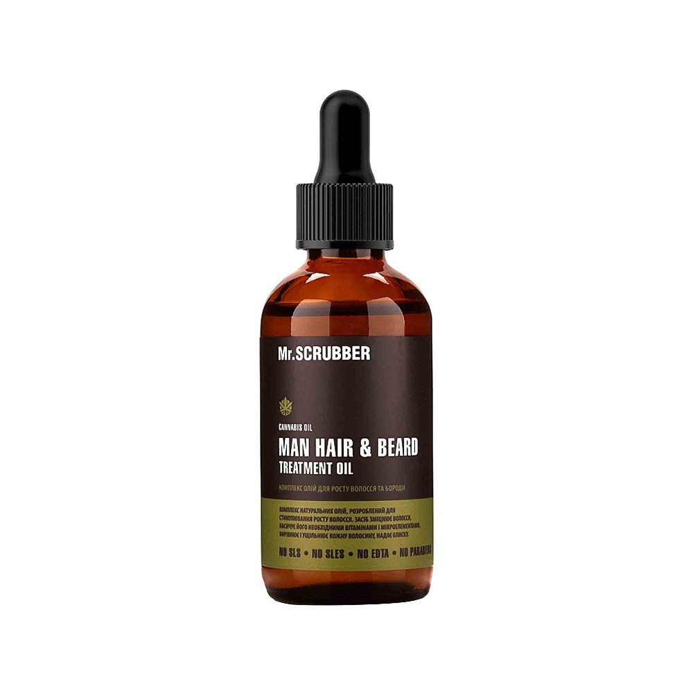 Комплекс олій для росту волосся і бороди Man hair & Beard Treatment Oil Mr.Scrubber, 50 мл