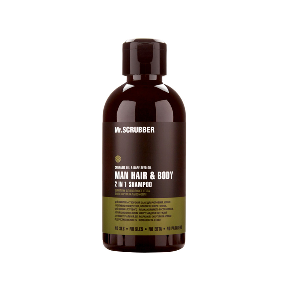 Чоловічий шампунь для волосся і тіла  Man Hair & Body 2 in 1 Mr.Scrubber, 250 мл