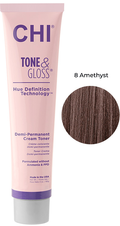 Тонер кремовий безаміачний для волосся Amethyst Haze Tone&Gloss CHI, 85 г