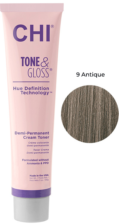 Тонер кремовий безаміачний для волосся Antique Steel Tone&Gloss CHI, 85 г