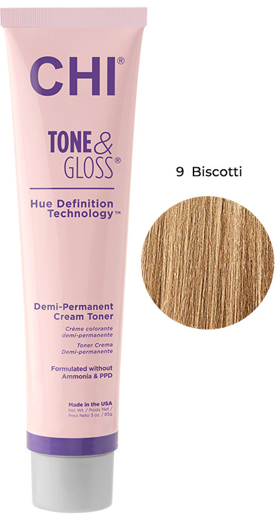 Тонер кремовий безаміачний для волосся Biscotti Tone&Gloss CHI, 85 г