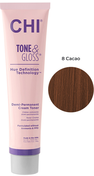 Тонер кремовий безаміачний для волосся Cacao Tone&Gloss CHI, 85 г