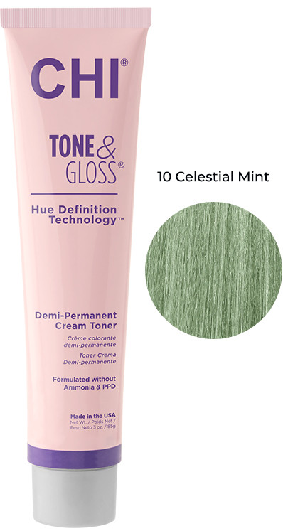Тонер кремовий безаміачний для волосся Celestial Mint Tone&Gloss CHI, 85 г