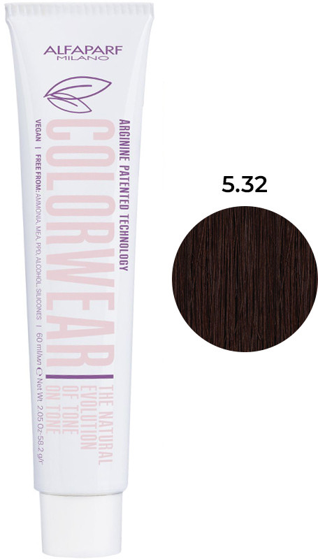 Тонирующая краска для волос Color Wear тон 5.32 Alfaparf, 60 мл