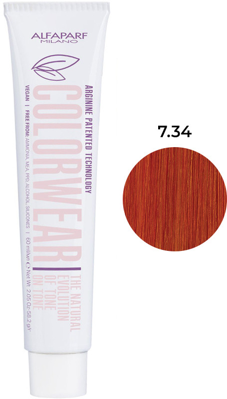 Тонуюча фарба для волосся Color Wear тон 7.34 Alfaparf 60 мл