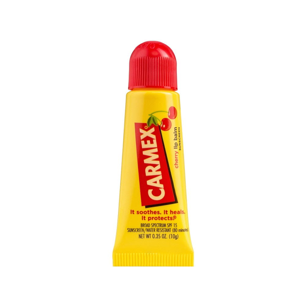 Бальзам для губ лечебный с вишнёвым вкусом Daily Care Lip Balm SPF 15 Cherry Tube Carmex, 10 гр на beauty-prof.com Бальзам для губ лечебный с вишнёвым вкусом Daily Care Lip Balm SPF 15 Cherry Tube Carmex, 10 гр
