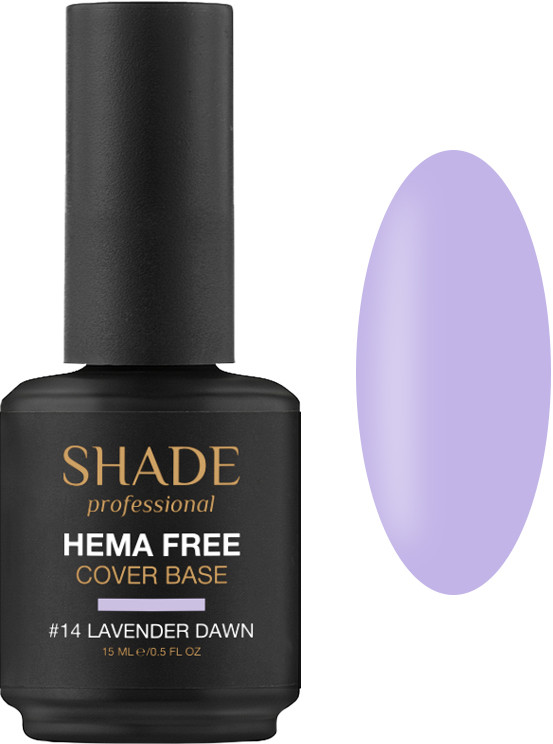 База для ногтей cover Hema Free №14 Lavender dawn Shade15 мл