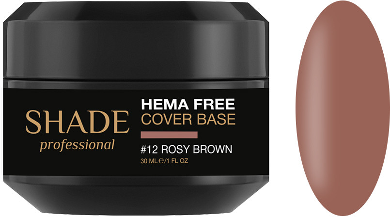 База для нігтів cover Hema Free №12 Rosy brown Shade, 30 мл