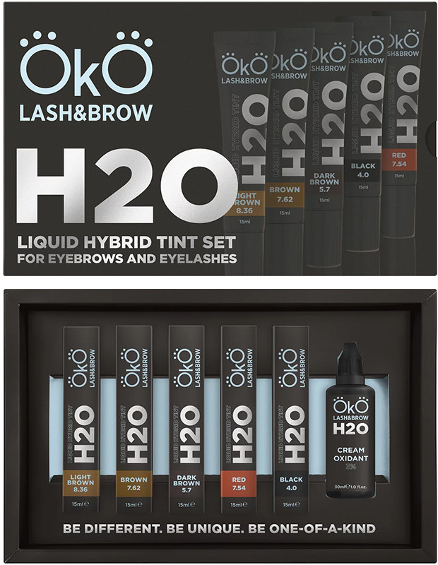 Набор красок для бровей и ресниц Liquid Hybrid Tint H2O с окислителем OKO, 5*15 мл на beauty-prof.com Набор красок для бровей и ресниц Liquid Hybrid Tint H2O с окислителем OKO, 5*15 мл