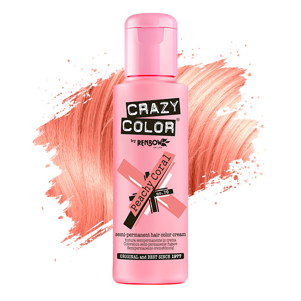 Тінт-фарба для волосся №70 персиковий корал Crazy Color, 100 мл