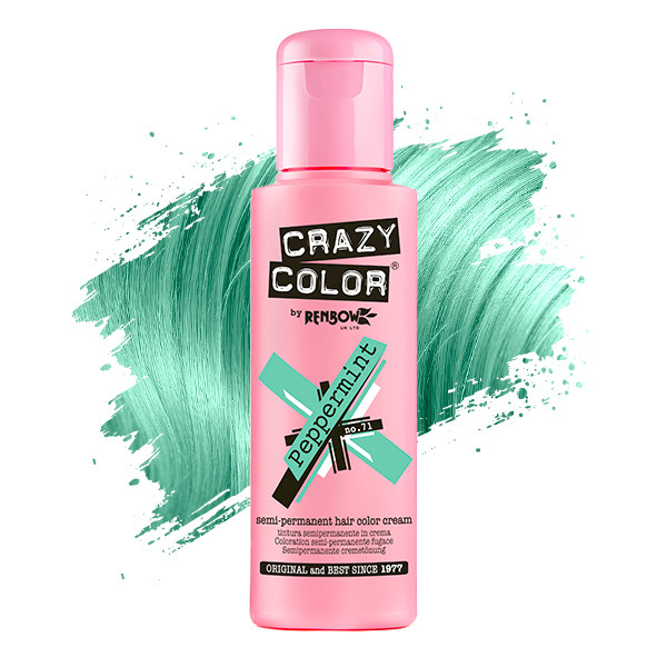Тінт-фарба для волосся перцева м'ята Crazy Color, 100 мл