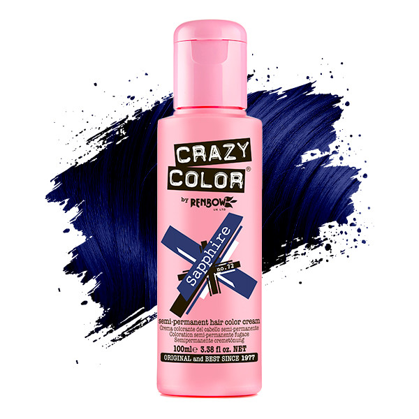 Тінт-фарба для волосся №72 сапфір Crazy Color, 100 мл