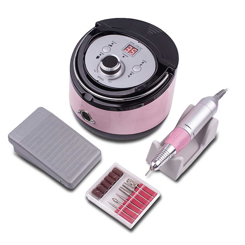 Фрезер для маникюра ZS 606 65 Вт 35 000 об/мин. Nails Plus, розовый