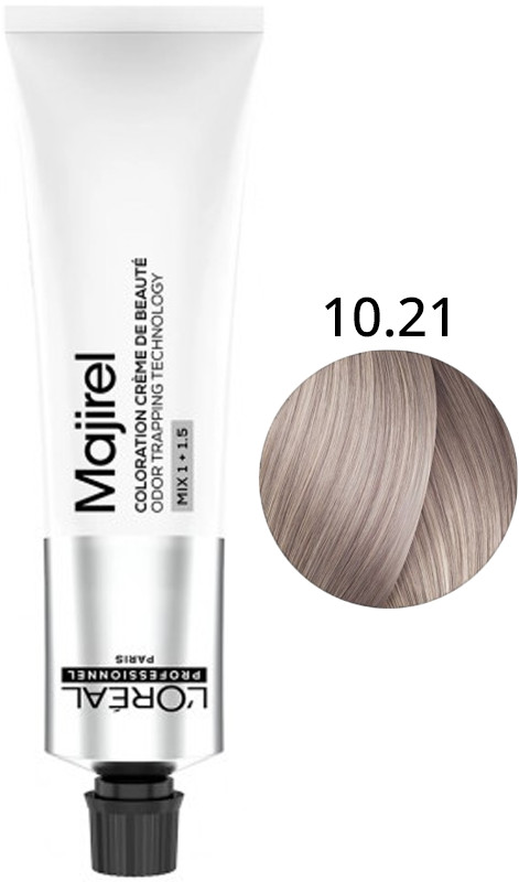 Крем-фарба для волосся стійка 10.21 Majirel L’Oreal Professionnel, 60 мл