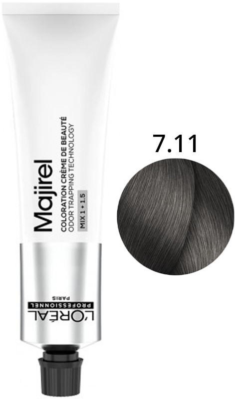 Крем-фарба для волосся стійка 7.11 Majirel L’Oreal Professionnel, 60 мл