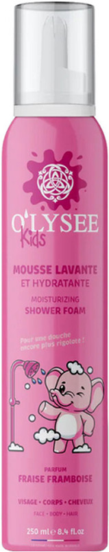 Крем-пенка для купания детская 3в1 с ароматом малины и клубники Whipped Shower Foam Strawberry & Raspberry O'LYSEE, 250 мл