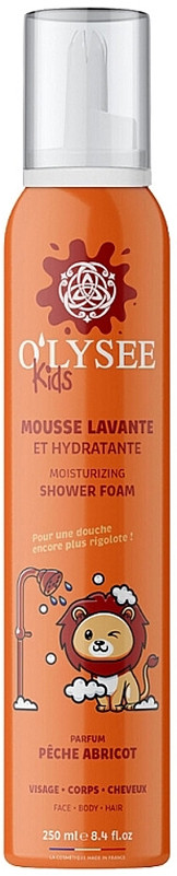 Крем-пенка для купания 3в1 детская с ароматом персика и абрикоса Whipped Shower Foam Peach & Apricot O'LYSEE, 250 мл