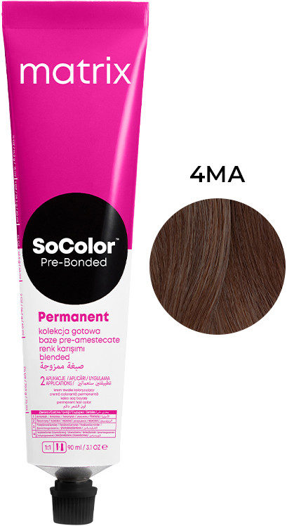 Крем-фарба для волосся PRE Bonded Socolor.beauty 4MA Matrix, 90 мл