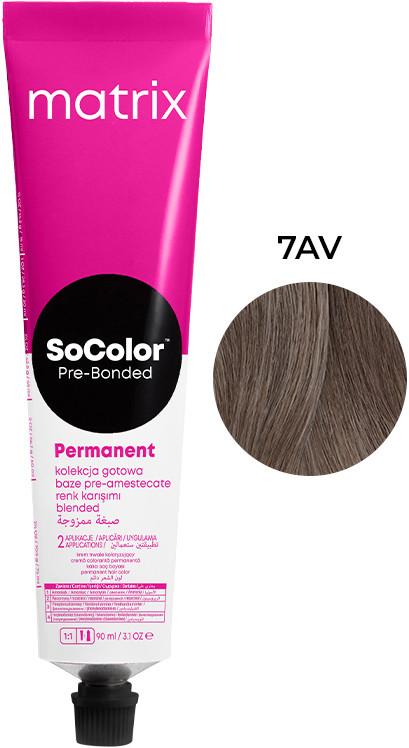 Крем-фарба для волосся PRE Bonded Socolor.beauty 7AV Matrix, 90 мл