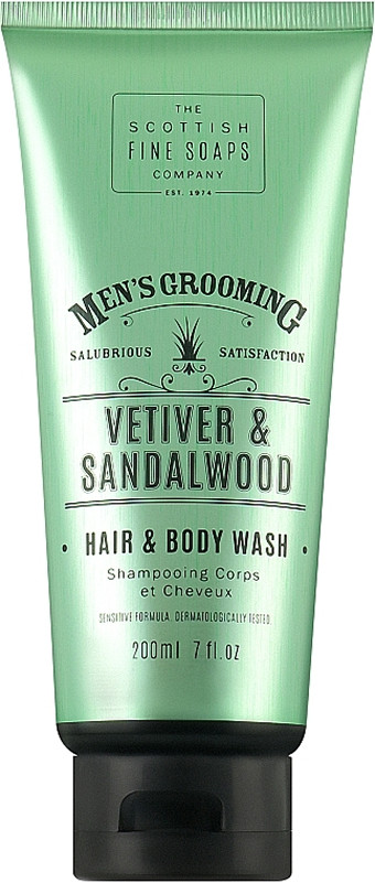 Шампунь-гель для душа Scottish Fine Soaps Vetiver & Sandalwood Hair Body Wash Perlier, 250 мл