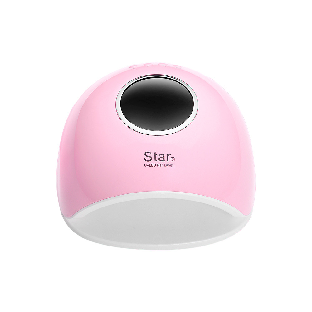 LED/UV Лампа STAR 5 гібридна (з дисплеєм) рожева 48 Вт  Фото 2 